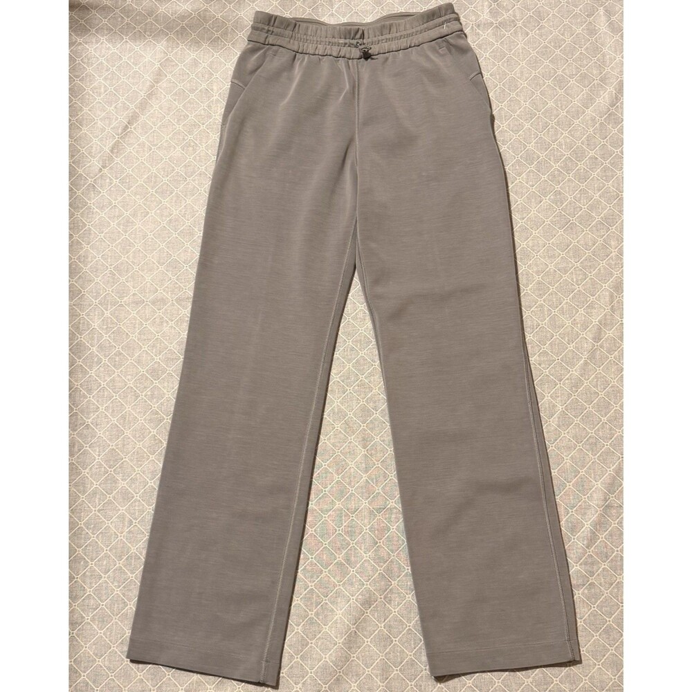Lululemon Softstreme High‑Rise Straight‑Leg Pant – Light Gray, Size 6